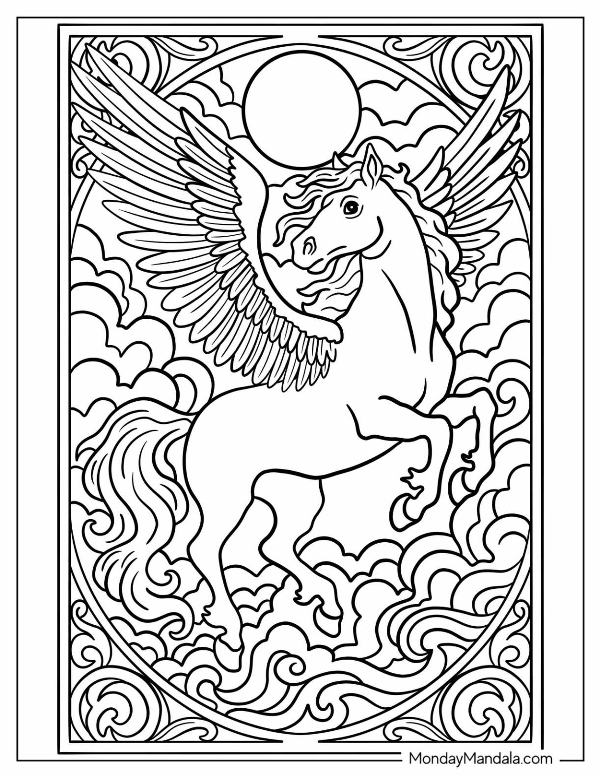 Pegasus Coloring Sheet Printable