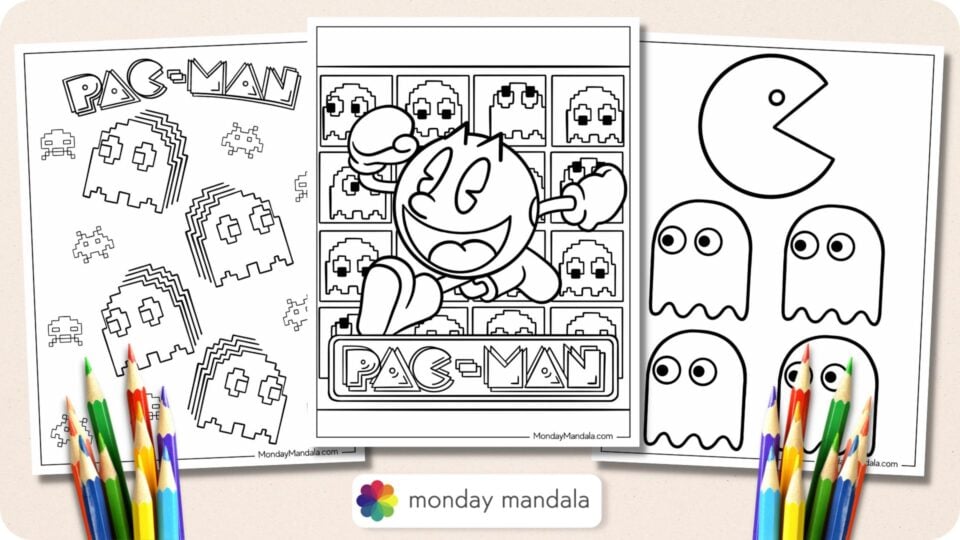 20 Pac Man Coloring Pages (Free PDF Printables)
