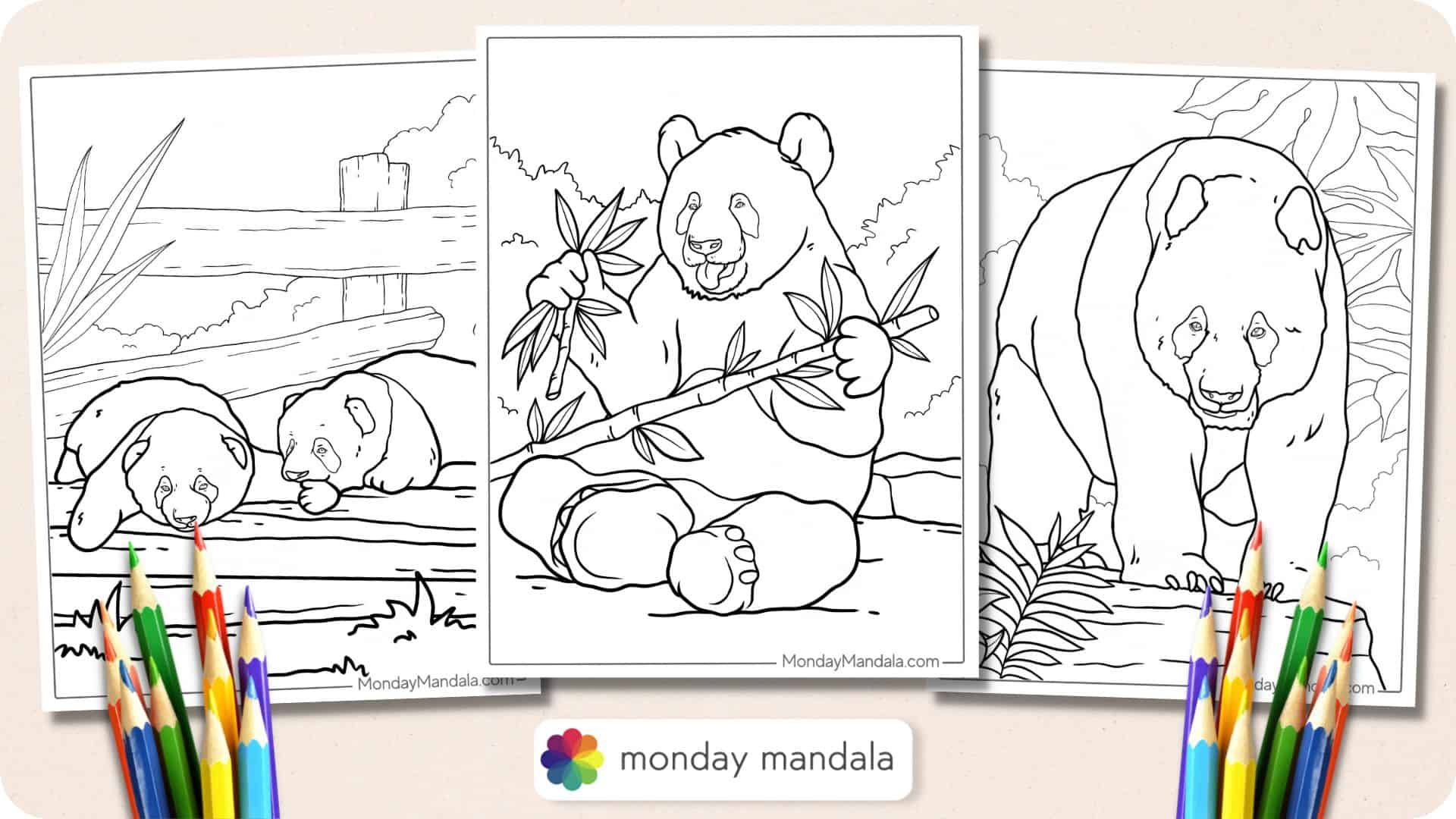 Panda Coloring Pages - Imprimível - Gratuito - Centro de Desenho