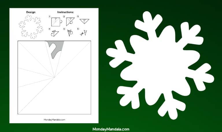 150 Paper Snowflake Templates (Free PDF Printables)