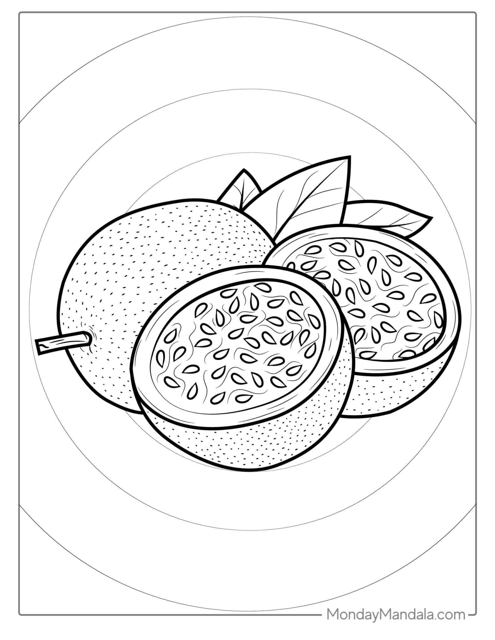 32 Fruit Coloring Pages (Free PDF Printables)