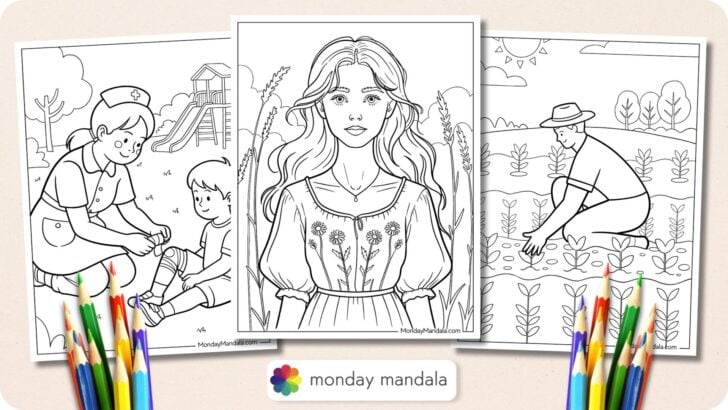 People Coloring Pages Featured Image