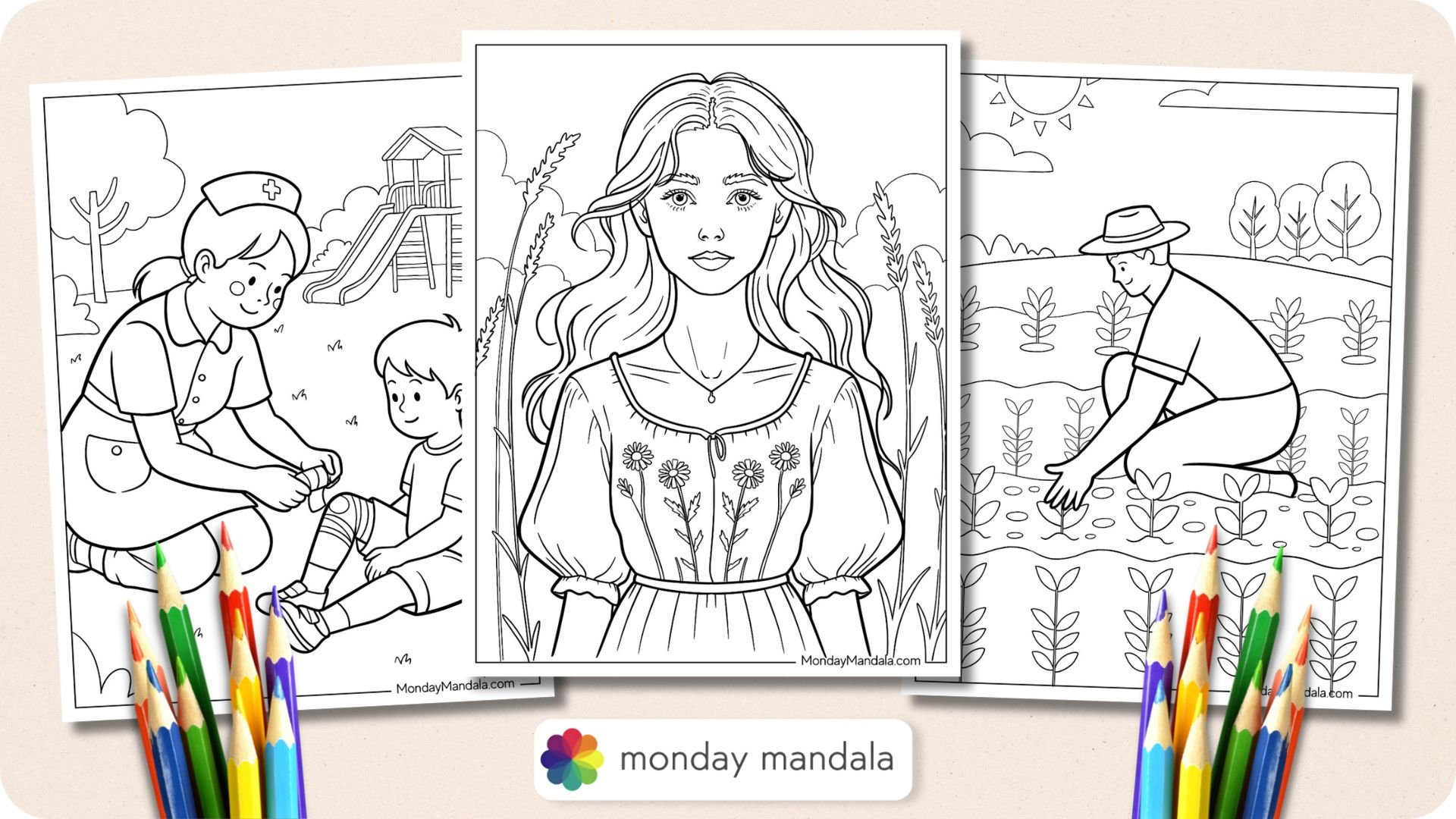 People Coloring Pages Featured Image