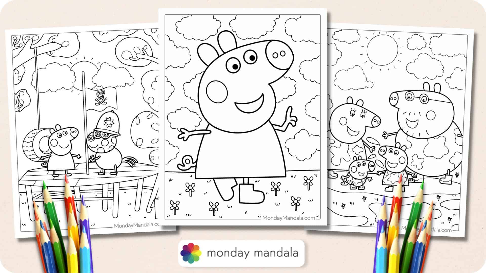 Piggy Coloring Pages Printable for Free Download