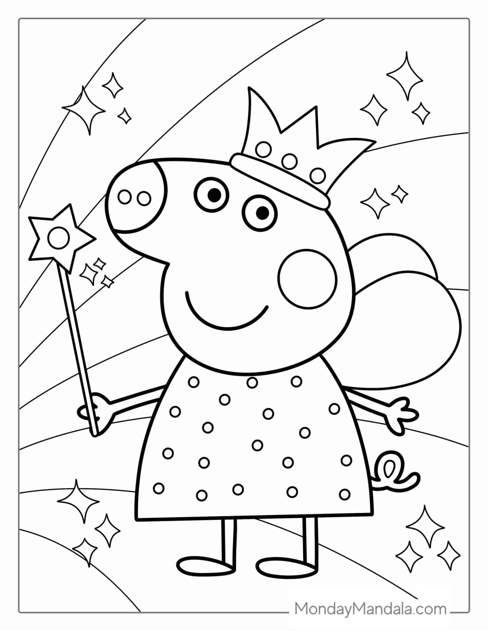 50 Peppa Pig Coloring Pages (Free PDF Printables)