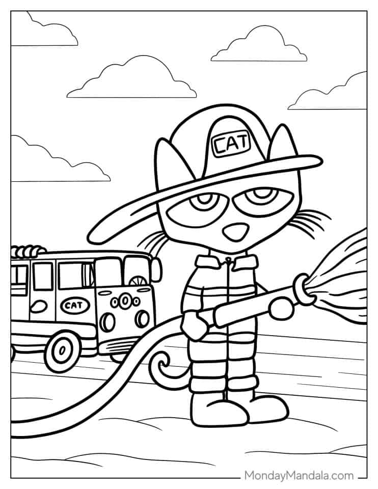 22 Pete The Cat Coloring Pages (Free PDF Printables)