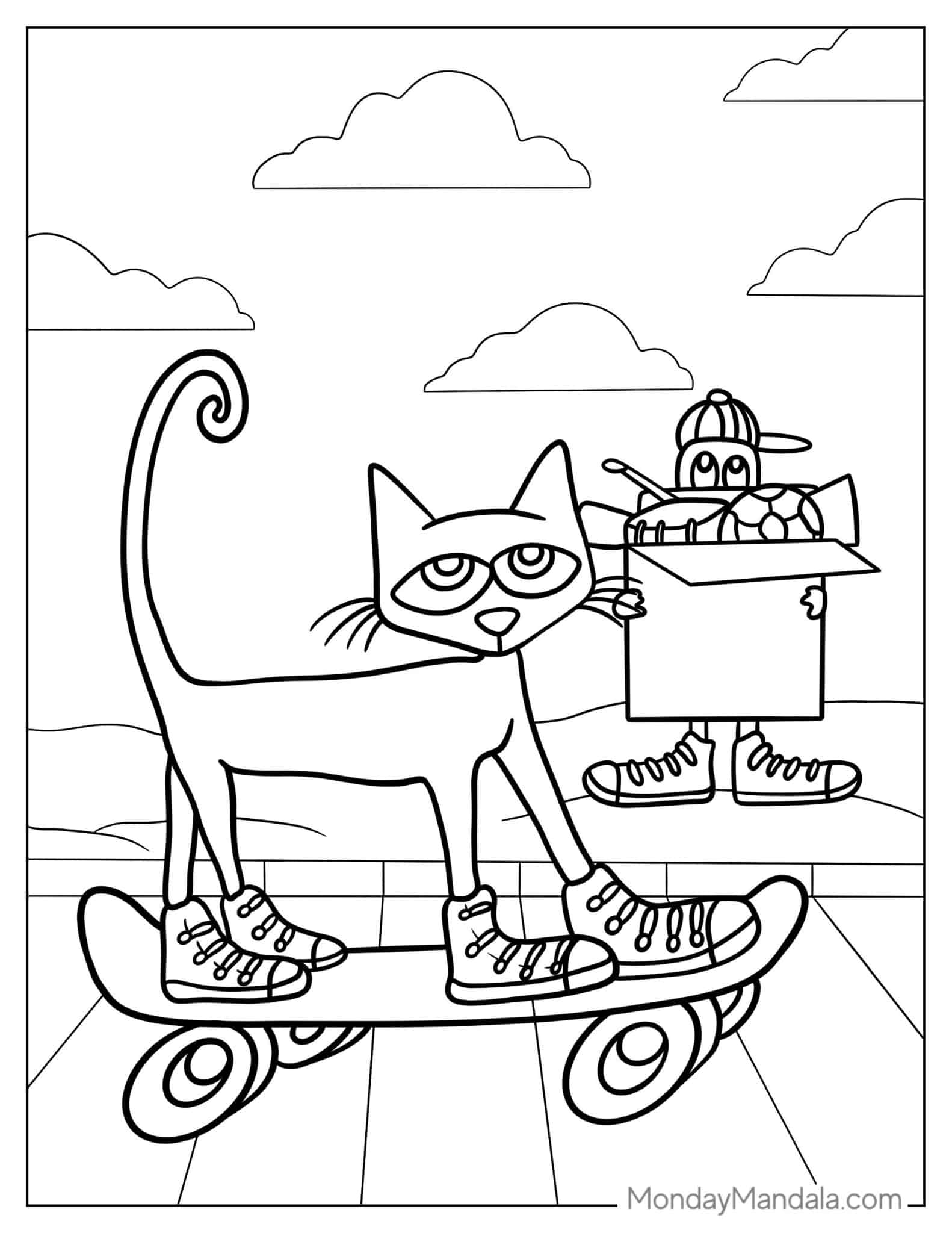 Free Printable Pete The Cat Coloring Pages Free Printable Pete The Cat Coloring Pages