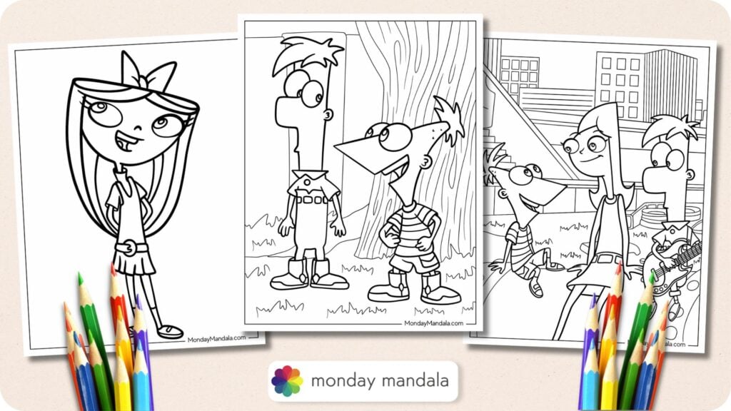 20 Phineas And Ferb Coloring Pages (Free Printables)