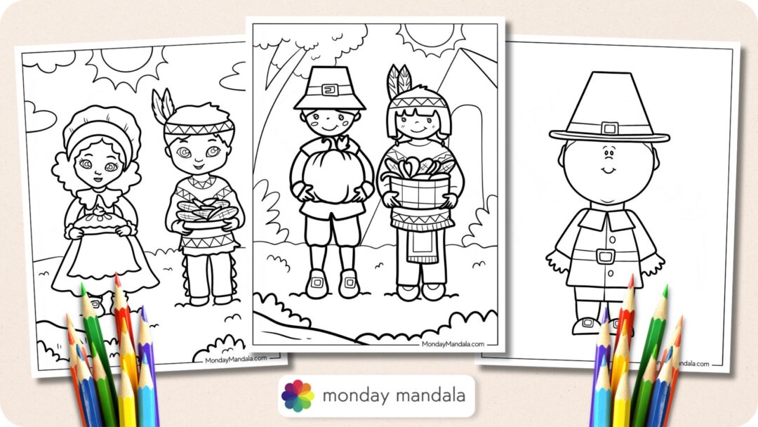 37 Pilgrim Coloring Pages (Free PDF Printables)
