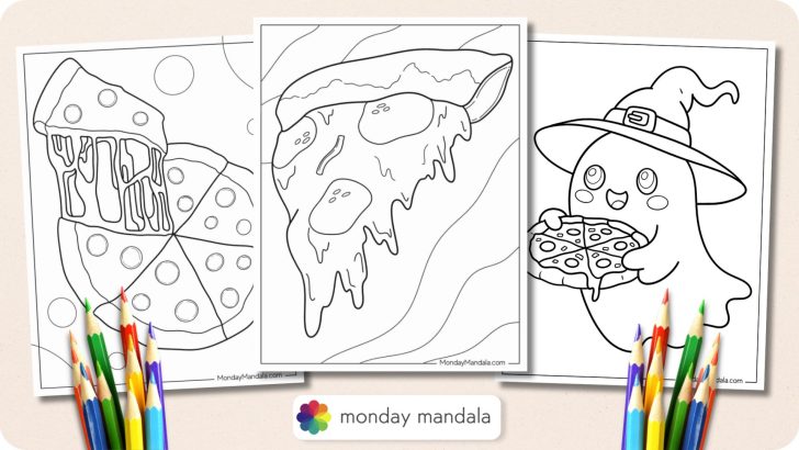 Pizza Coloring Pages Featured Image v2