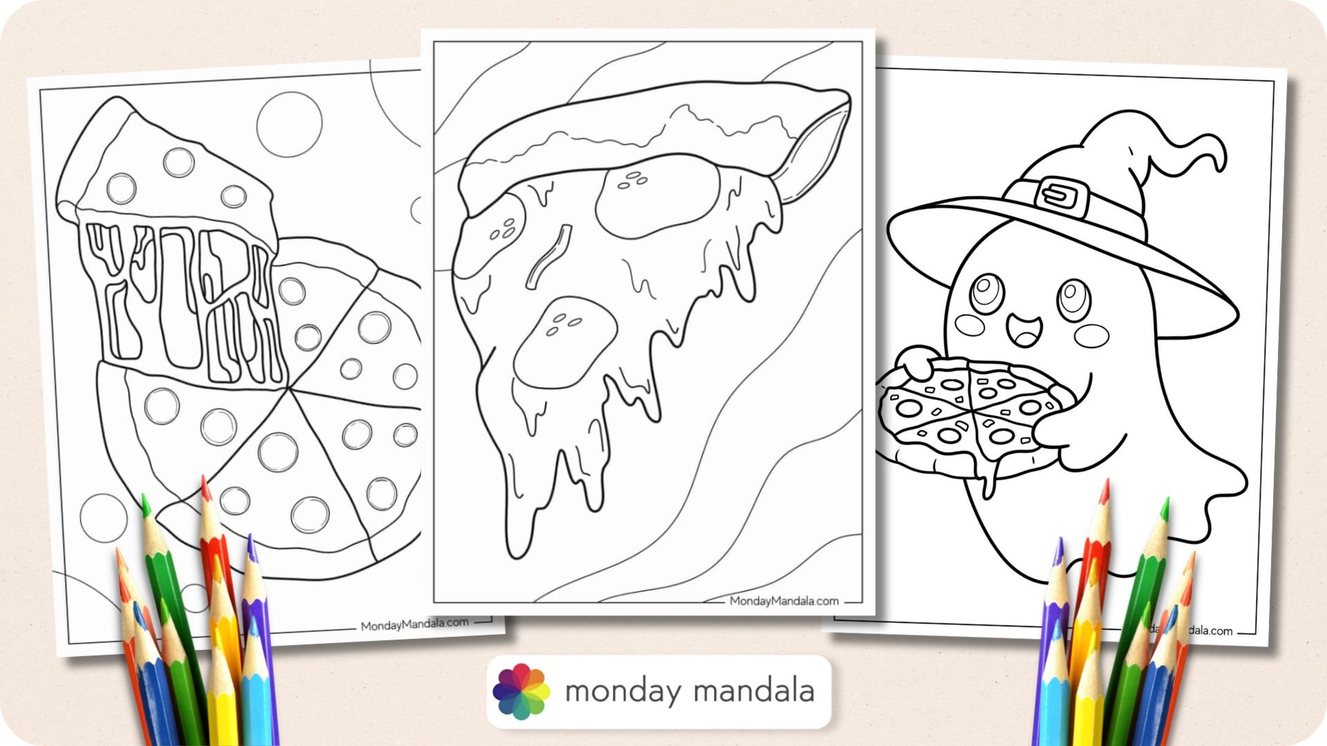 Pizza Coloring Pages Featured Image v2