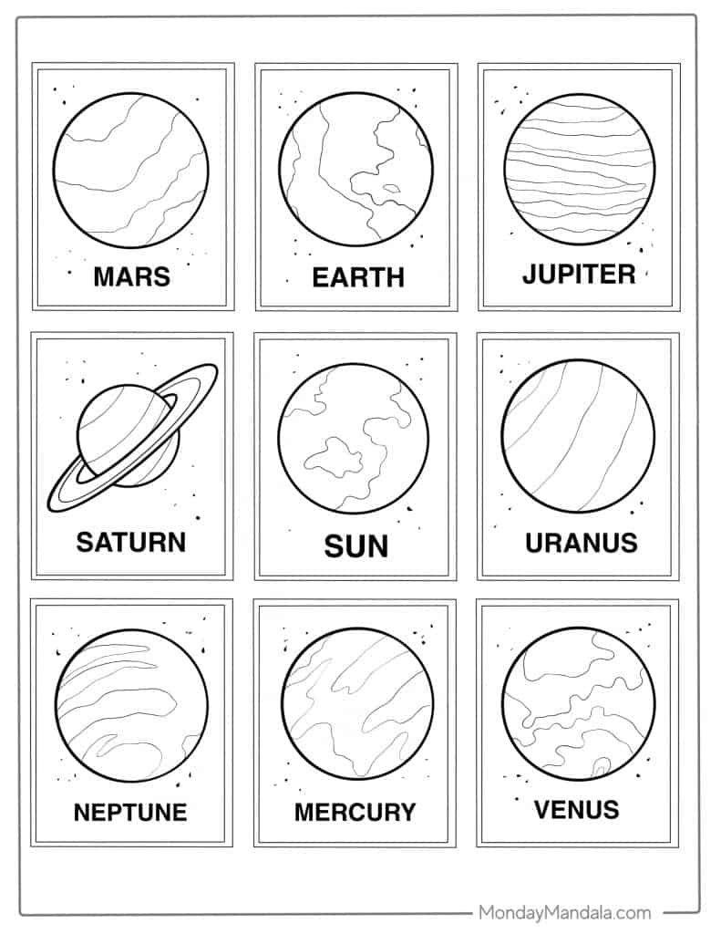 20 Solar System Coloring Pages (Free PDF Printables)