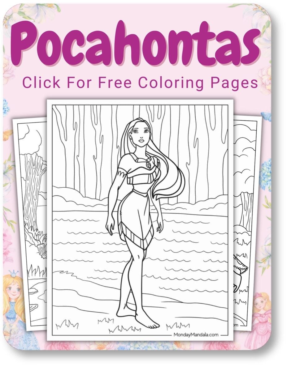 500 Princess Coloring Pages (Free PDF Printables)