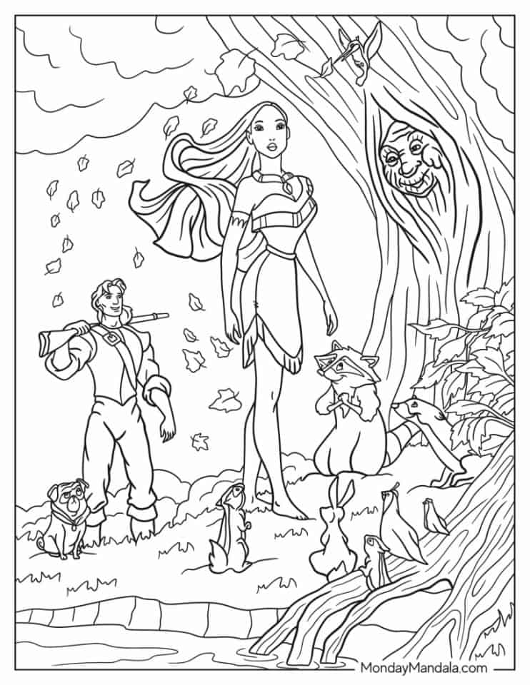 20 Pocahontas Coloring Pages (Free PDF Printables)