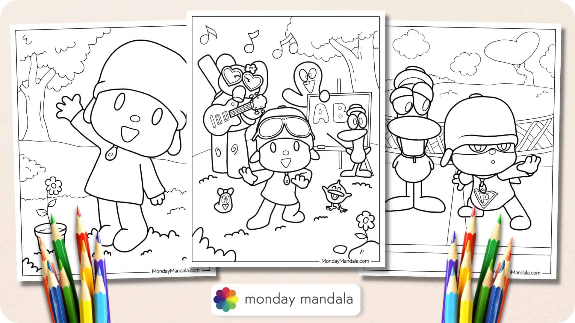 Pocoyo coloring picture