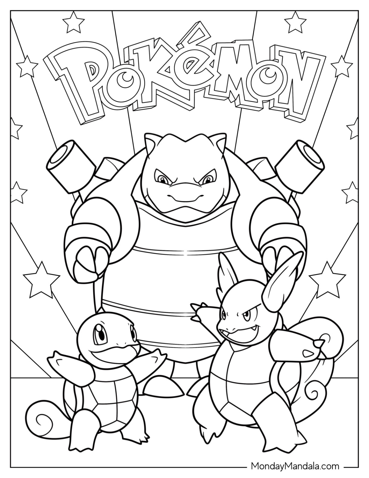 20 Blastoise Coloring Pages Free PDF Printables 