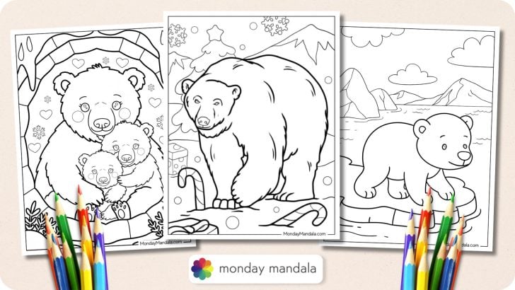 Polar Bear Coloring Pages Featured Image v2