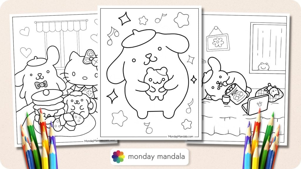 20 Pompompurin Coloring Pages (Free PDF Printables)