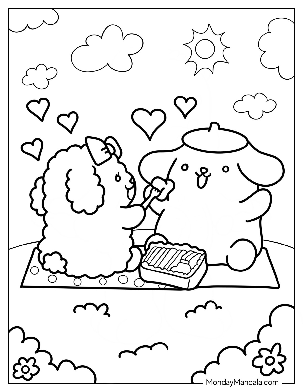 Pom Pom Purin Coloring Pages