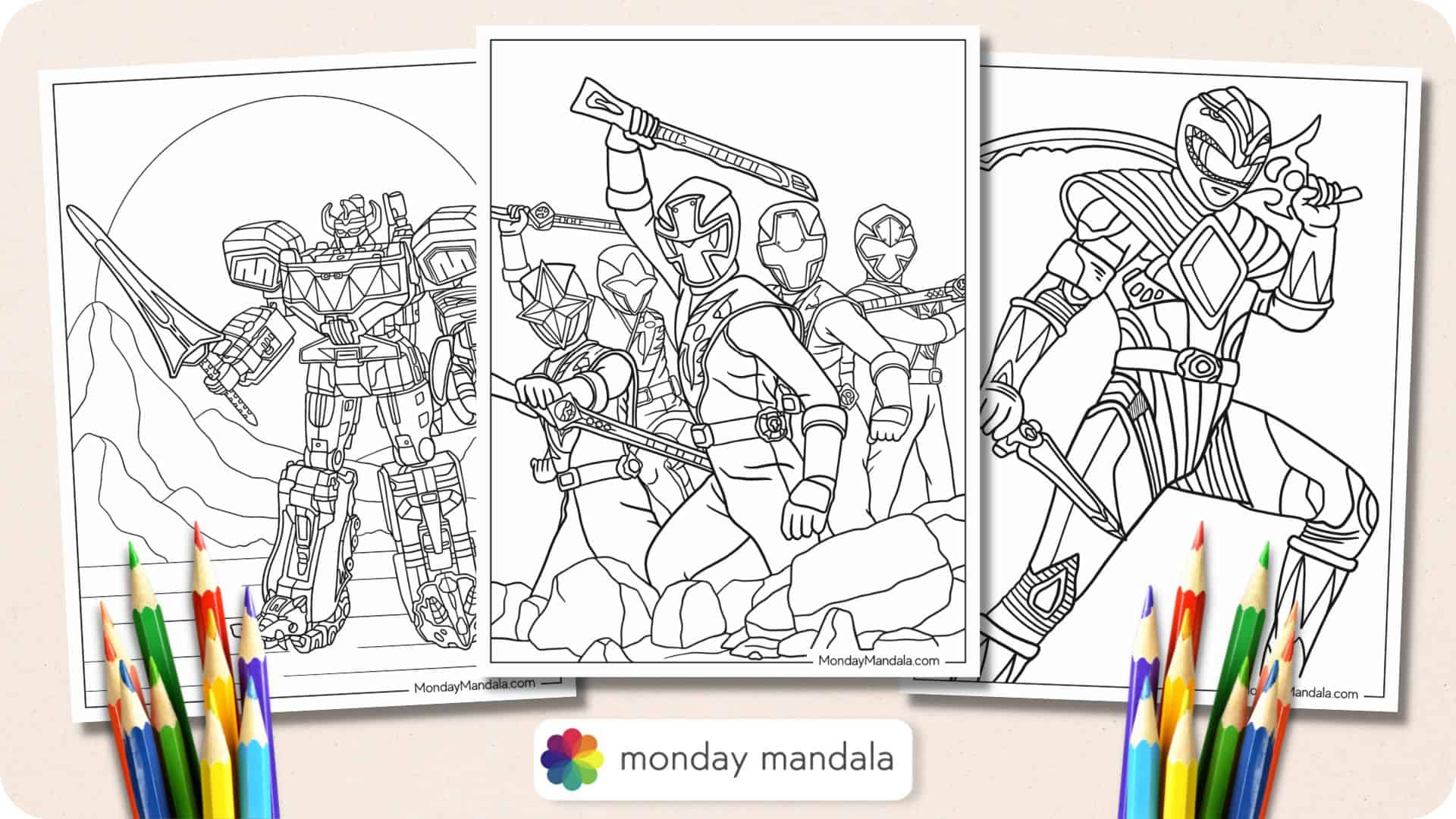 pink power rangers coloring pages