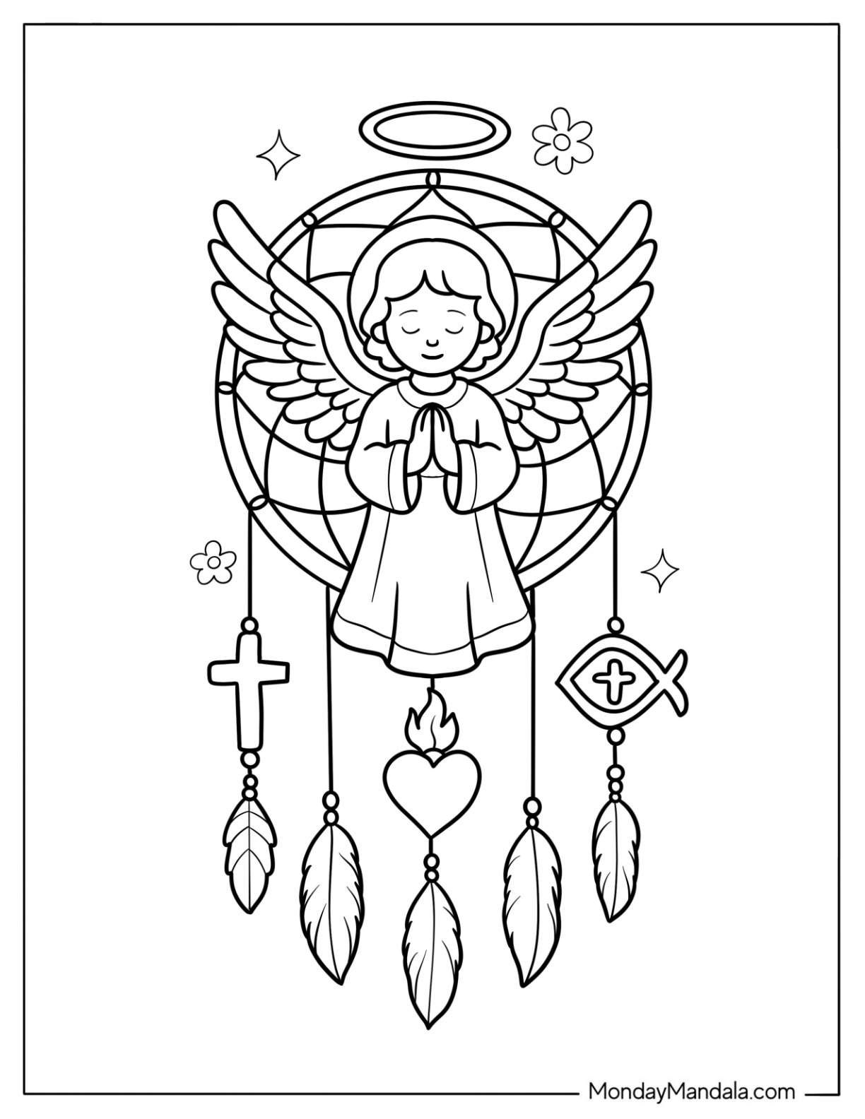 Angel Coloring Pages Coloringrocks