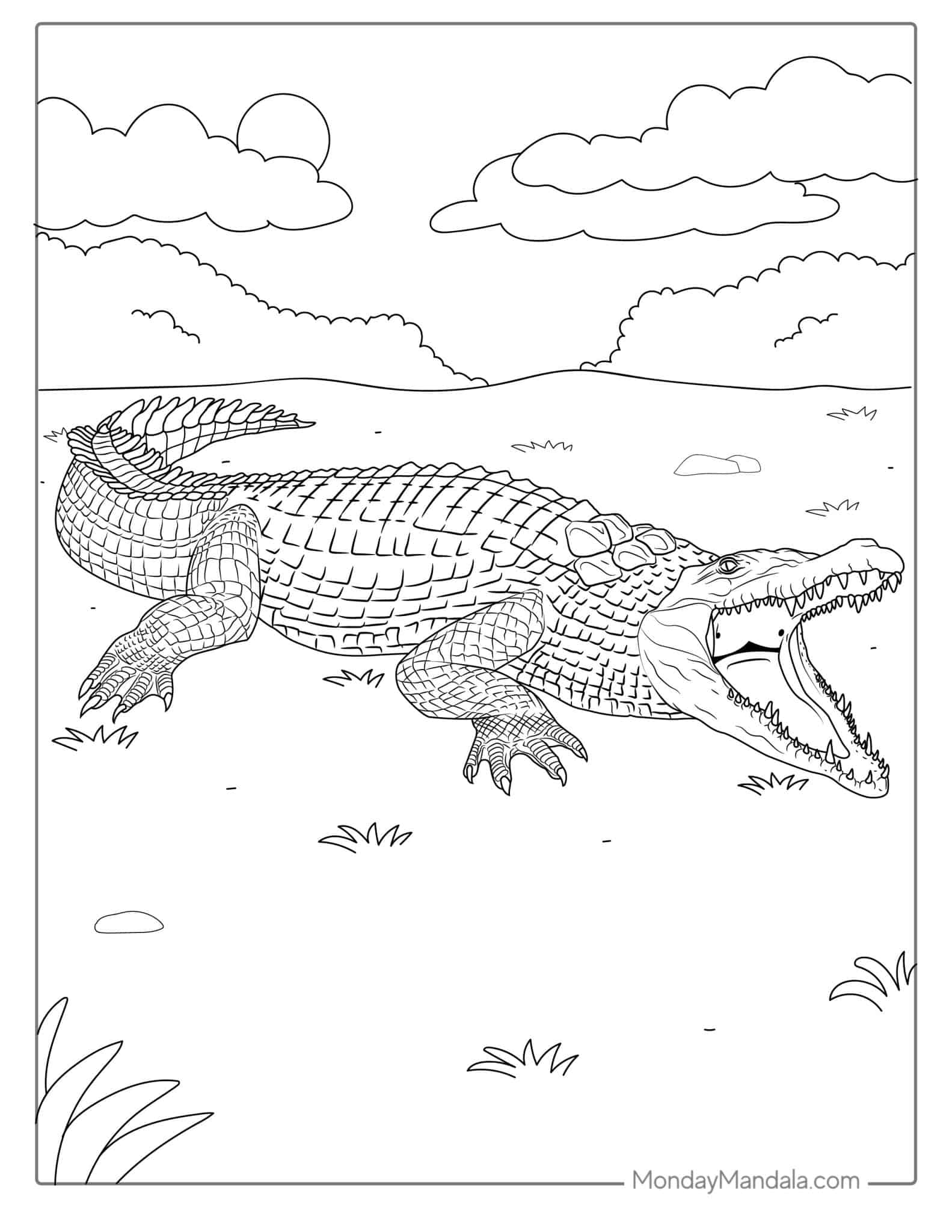 38 Crocodile Coloring Pages Free PDF Printables 