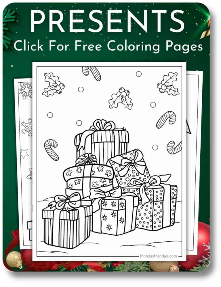 500 Christmas Coloring Pages (Free PDF Printables)
