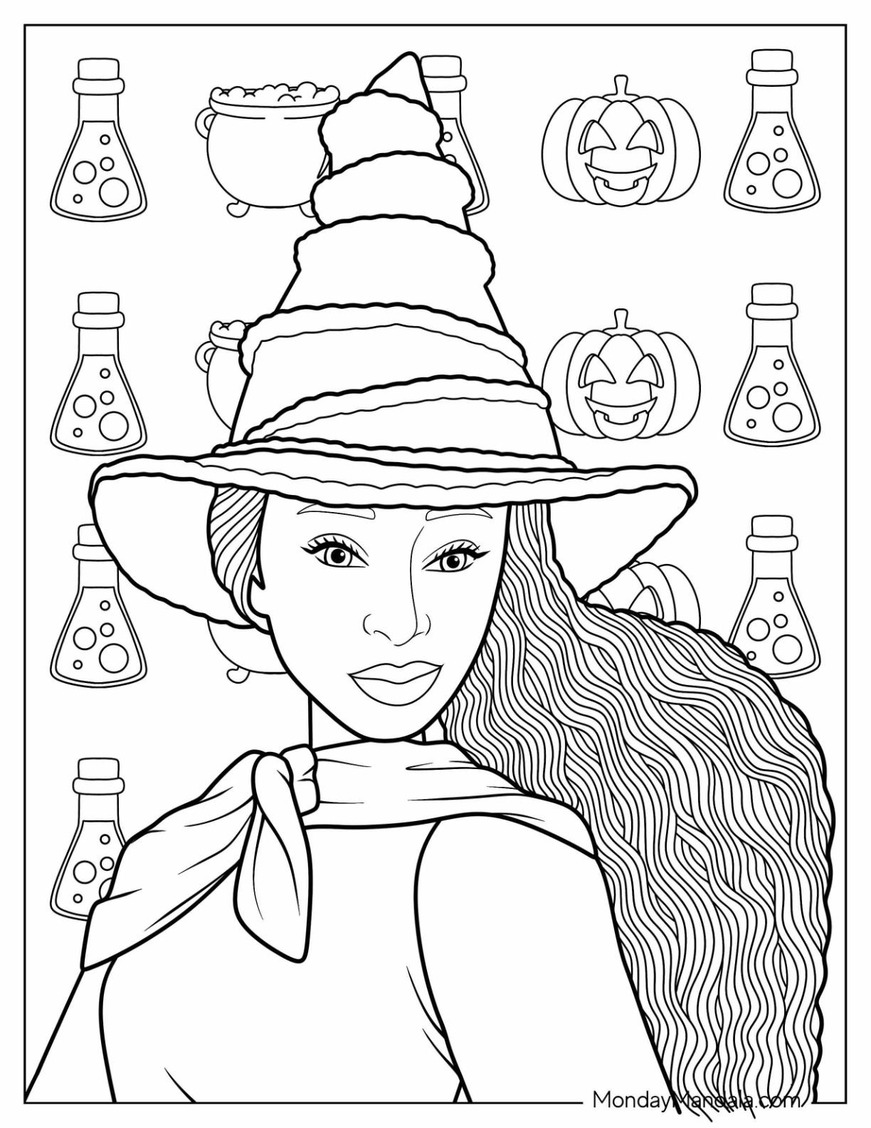 Wicked Coloring Pages Monday Mandala