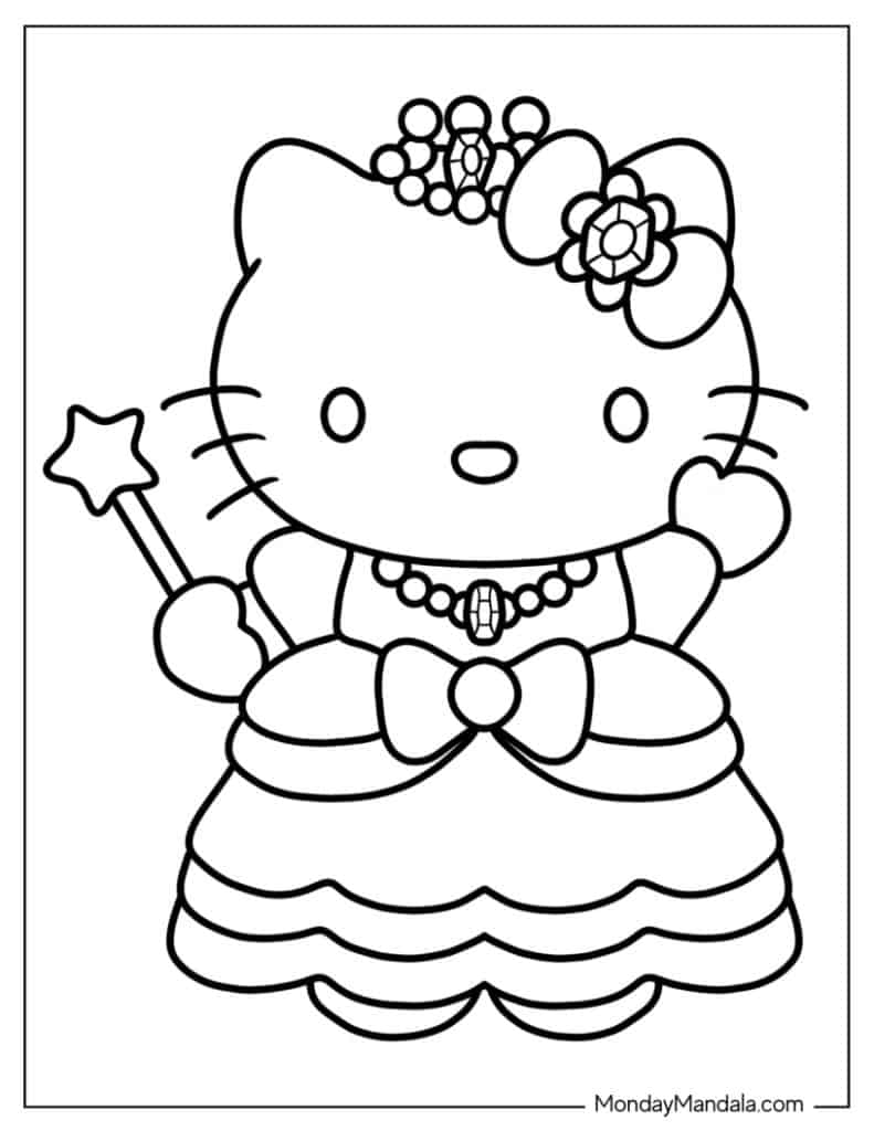 Hello Kitty Coloring Pages Easy Printable Free Templates Hello Kitty Coloring Pages Easy Printable Free Templates
