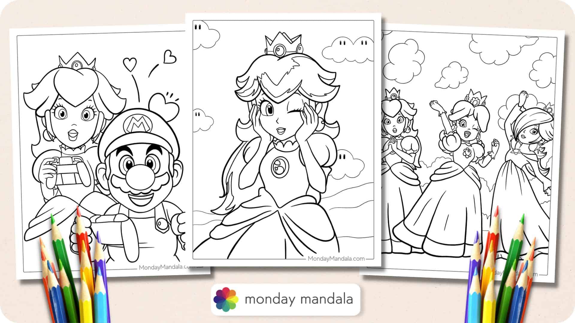 peach coloring page