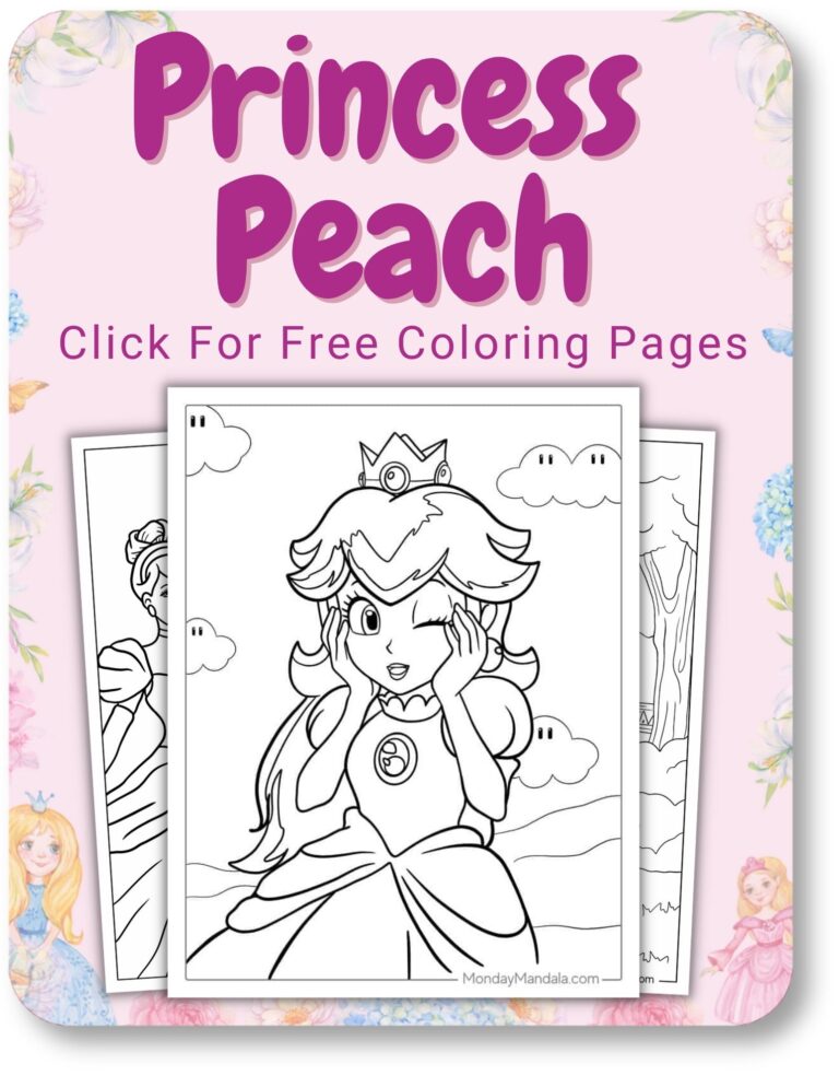 500 Princess Coloring Pages (Free PDF Printables)