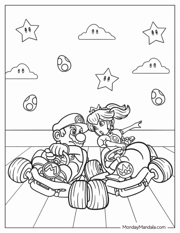 34 Mario Kart Coloring Pages (Free PDF Printables)