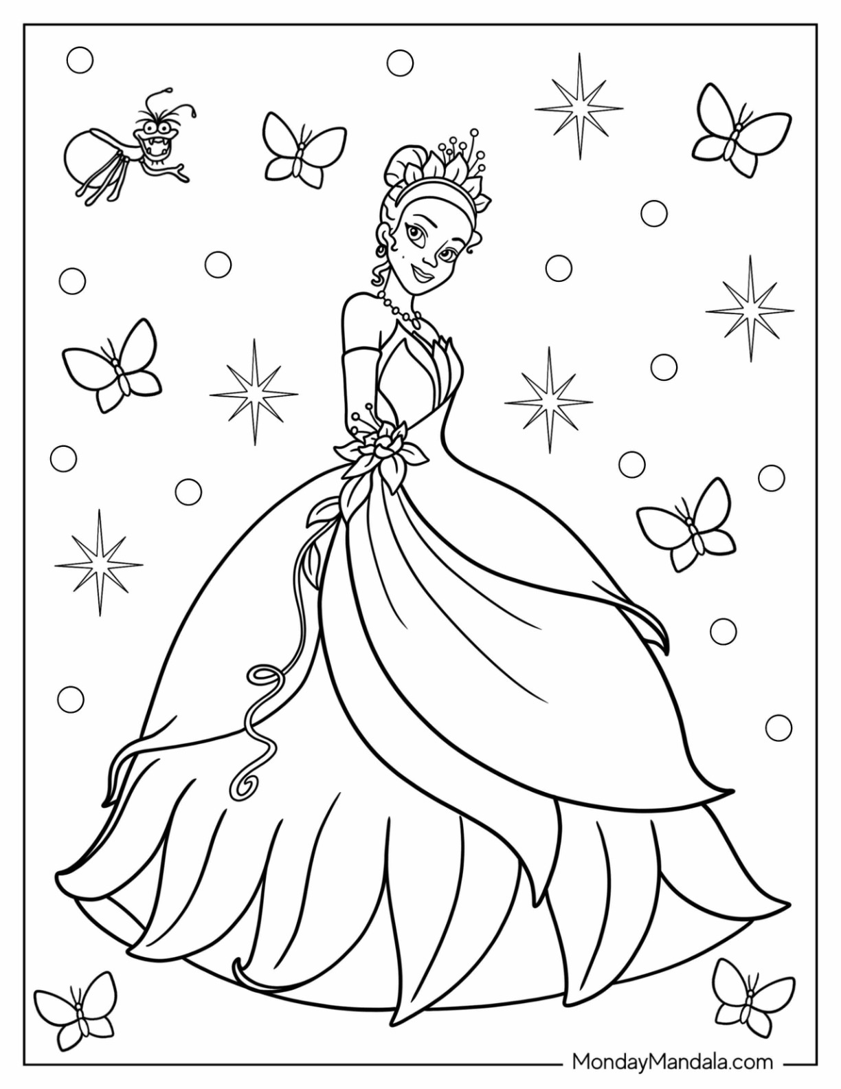 Simple Disney Princess Coloring Pages