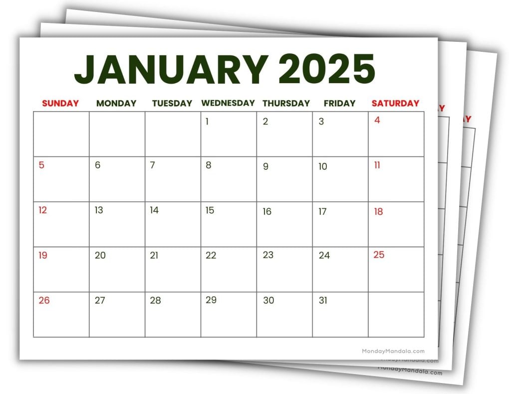 2025 Printable Calendars (56 Free PDF Printables)
