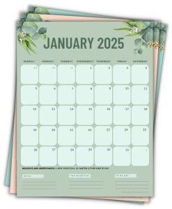 2025 Printable Calendars (56 Free PDF Printables)