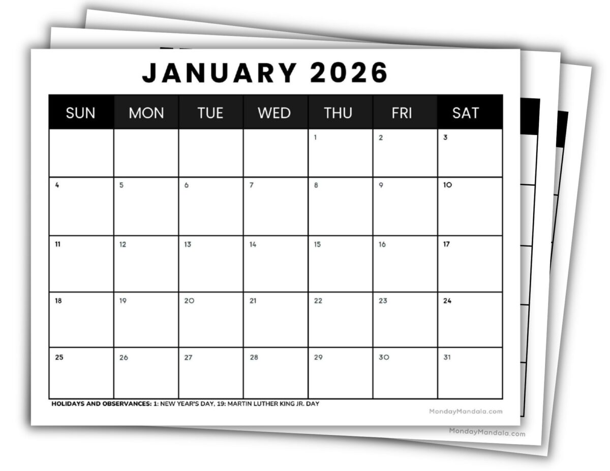 2026 Printable Calendars 56 Free PDF Printables 