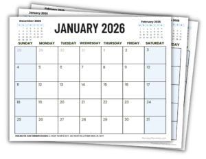 2026 Printable Calendars (56 Free PDF Printables)
