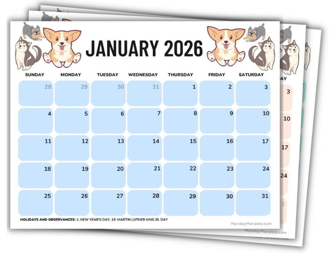 2026 Printable Calendars (56 Free PDF Printables)