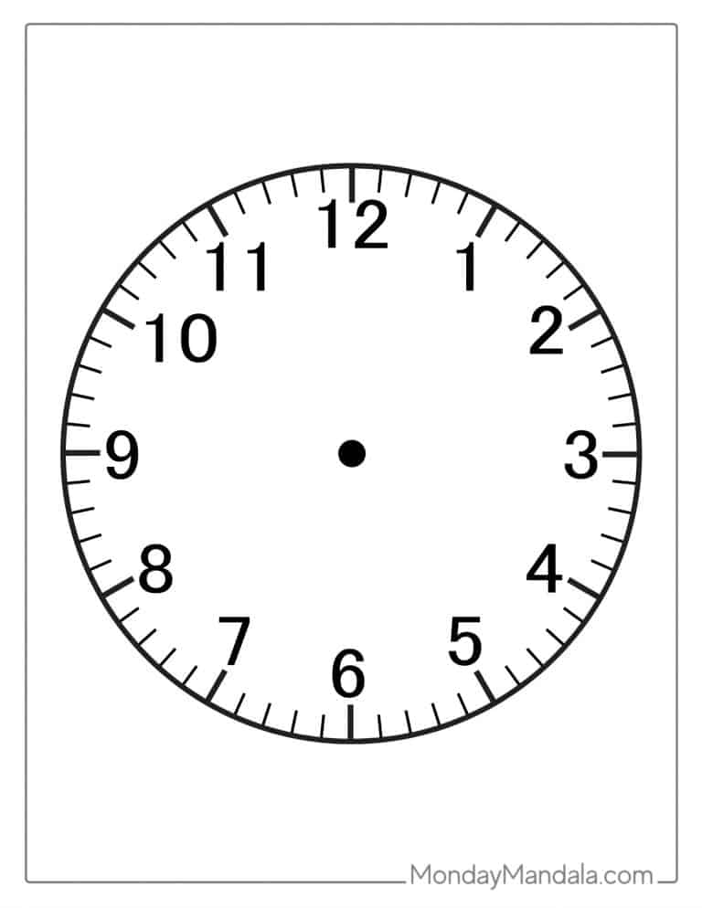 14 Printable Clock Faces Free PDFs To Download Print 14 Printable Clock Faces Free PDFs To Download Print