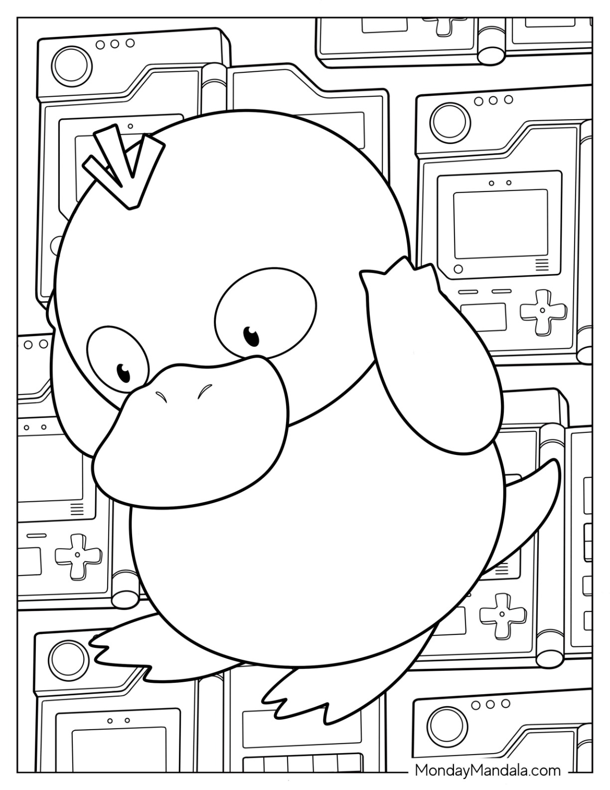 20 Psyduck Coloring Pages Free PDF Printables 