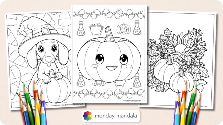 Pumpkin Coloring Pages Featured Image v2