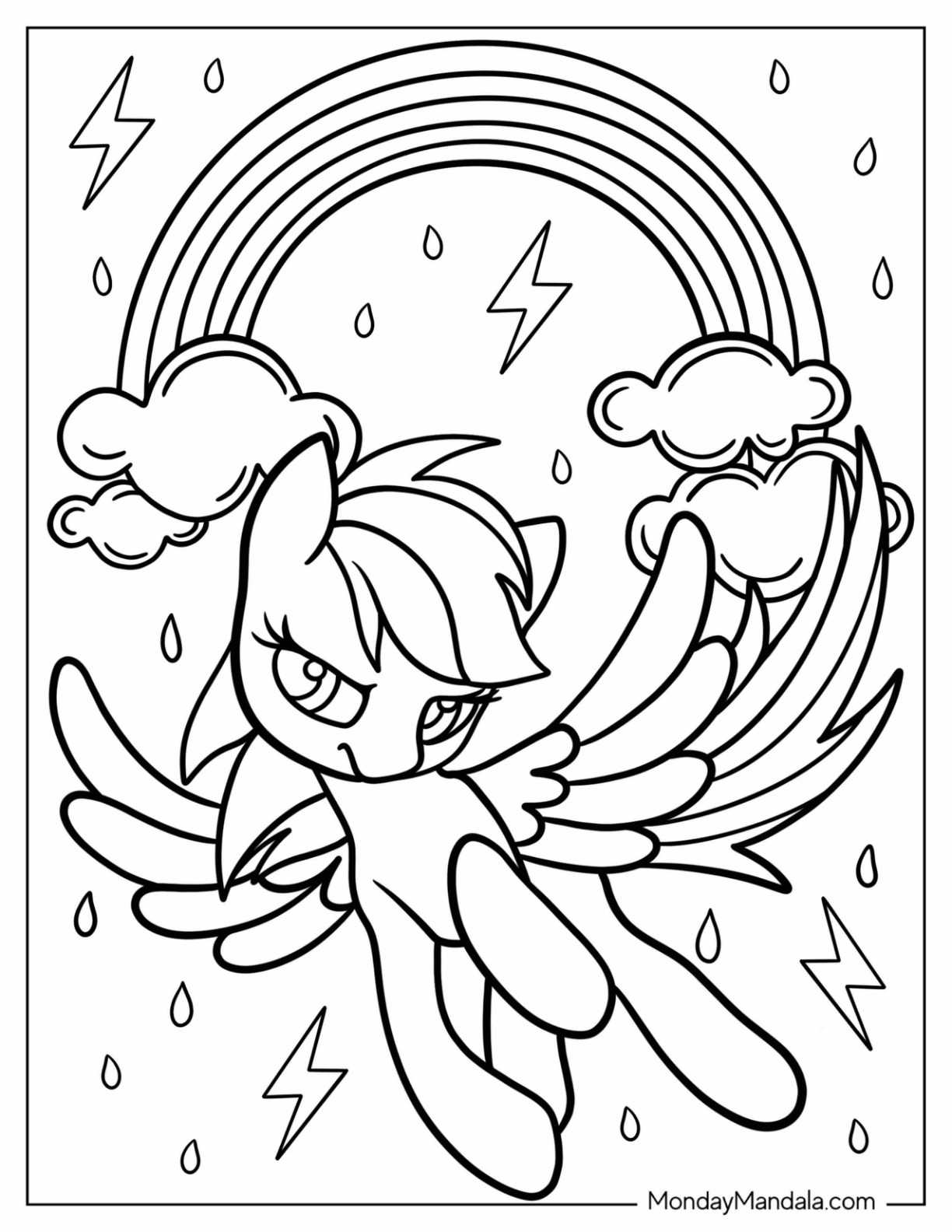 Rainbow Dash Coloring Page Pdf Rainbow Dash Coloring Page Pdf