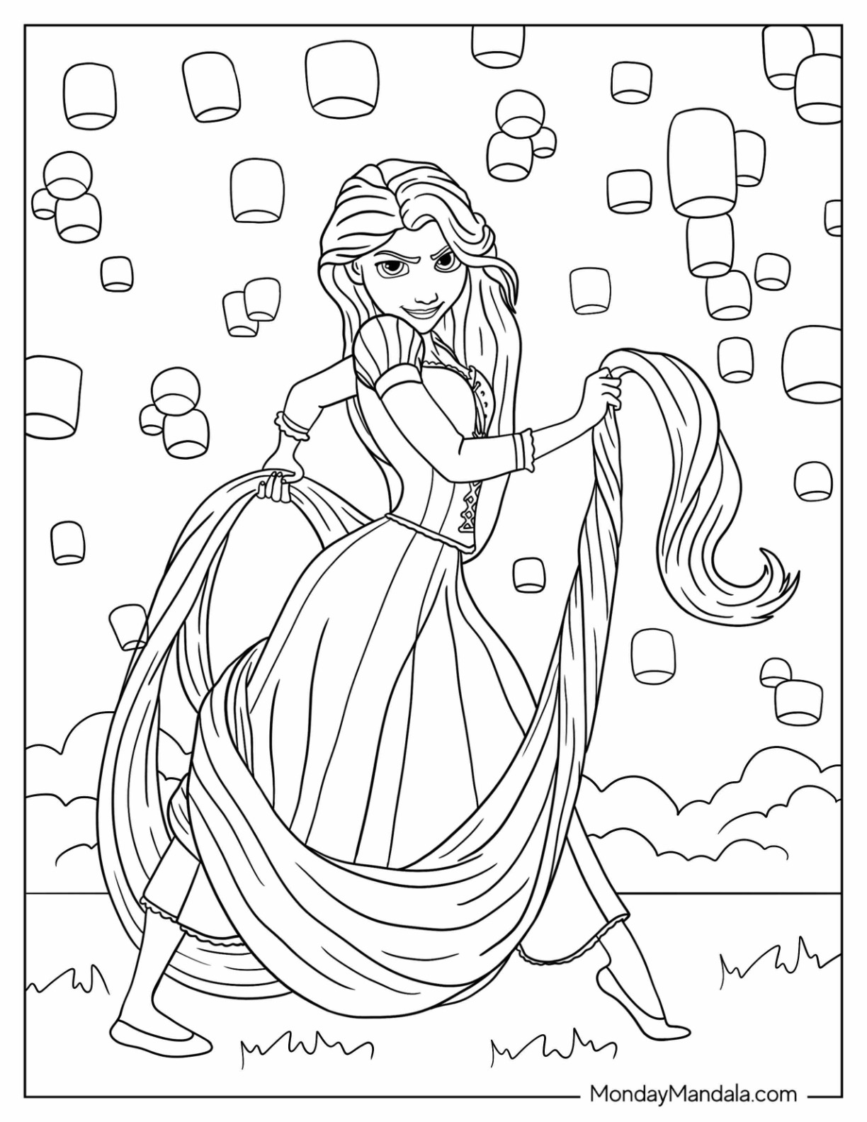 36 Disney Princess Coloring Pages Free PDF Printables One For All