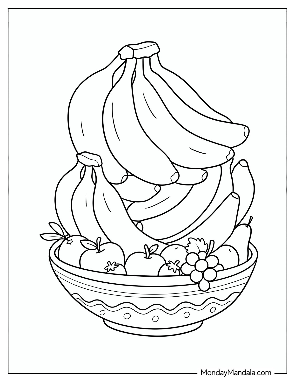 Realistic Bananas Stacked on a Fruit Bowl