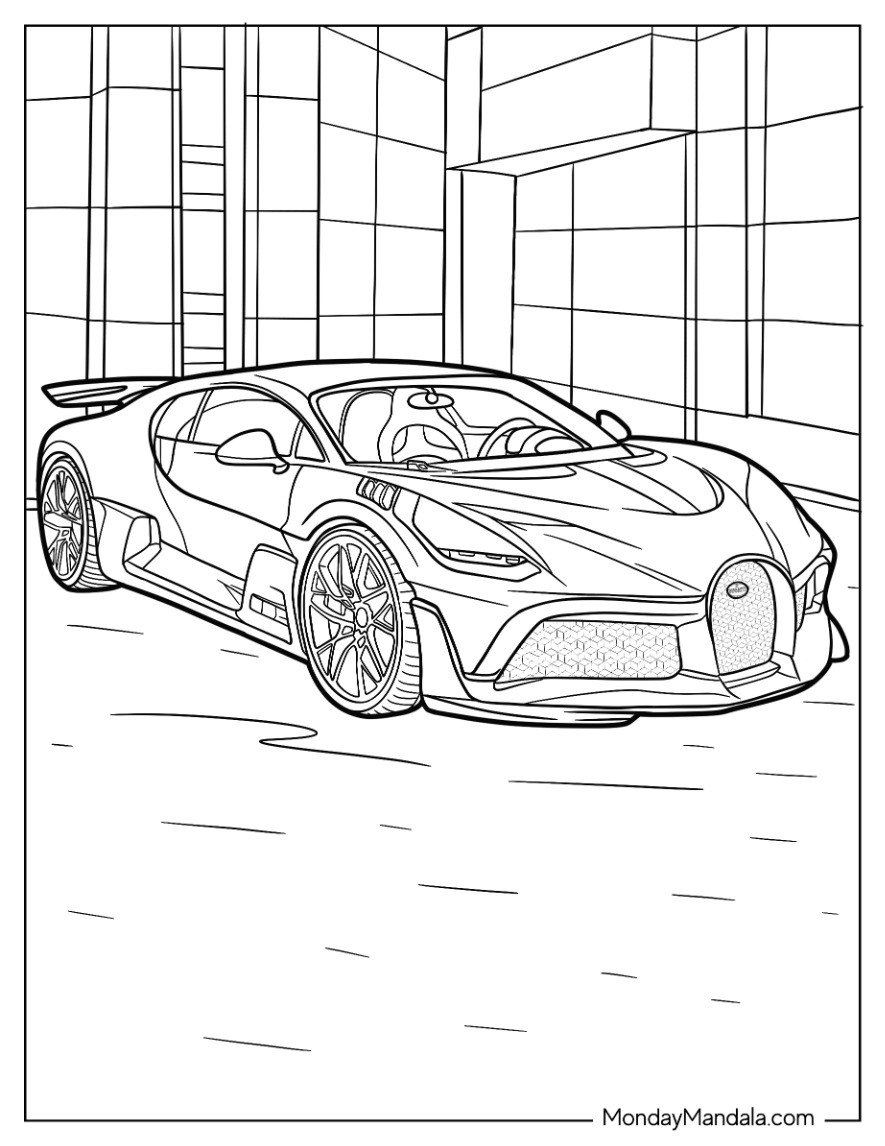 Bugatti Divo Coloring Pages Coloring Pages