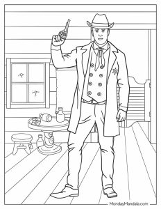 20 Cowboy Coloring Pages (Free PDF Printables)