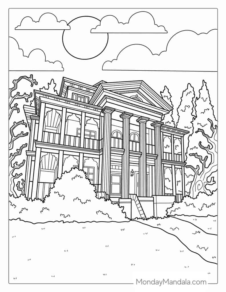 disney haunted mansion coloring pages