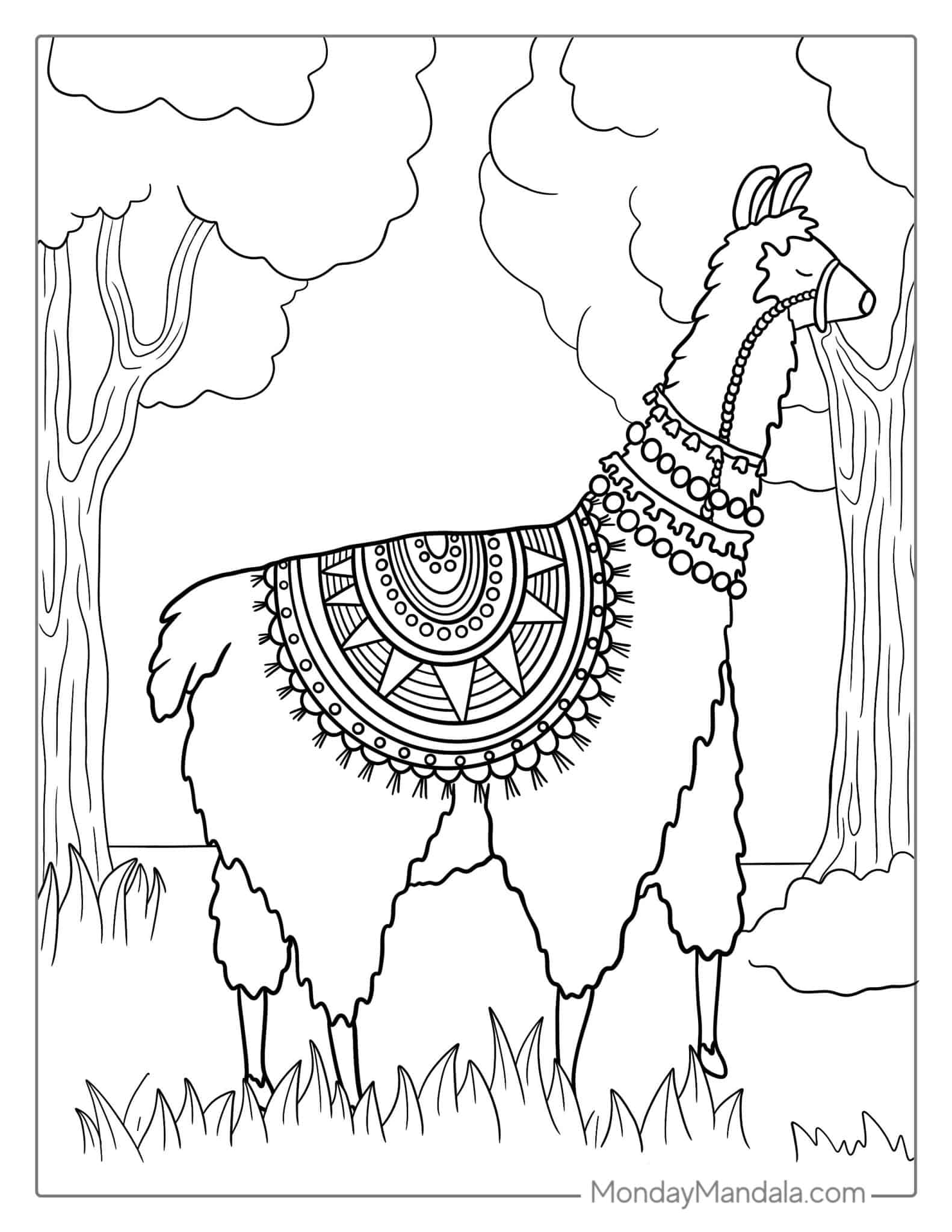 22 Llama Coloring Pages (Free PDF Printables)