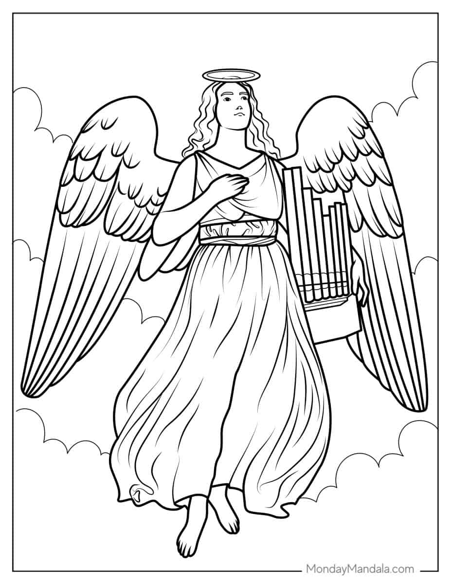 Angel Colouring In Sheet