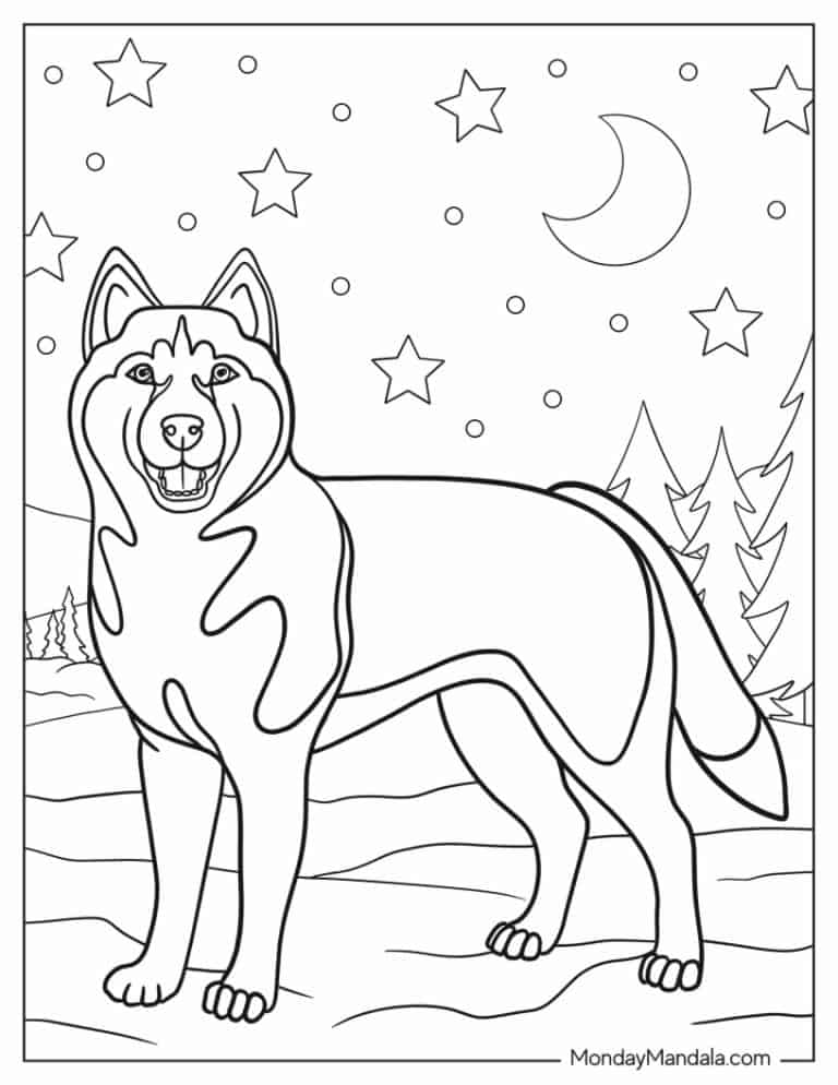 33 Husky Coloring Pages (Free PDF Printables)